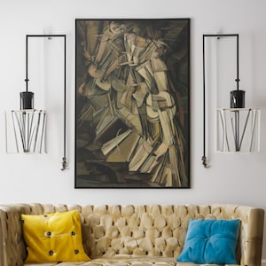 Marcel Duchamp Descending a Staircase Canvas/Poster Wall Art Reproduction