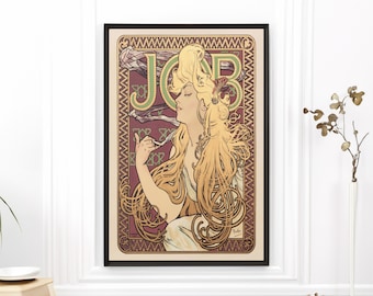 Alphonse Mucha "Trabajo" Cartel Art Nouveau/Impresión de lienzo