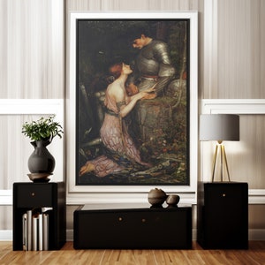 John William Waterhouse Lamia Soldier Canvas/Poster Wall Art Reproduction, Pre Raphaelite Painting Print