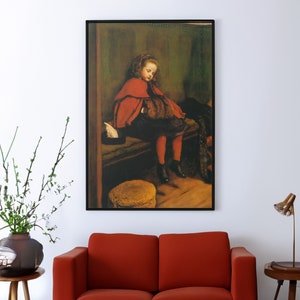 John Everett Millais My Second Sermon Canvas/Poster Wall Art Reproduction, Pre Raphaelite Painting Print