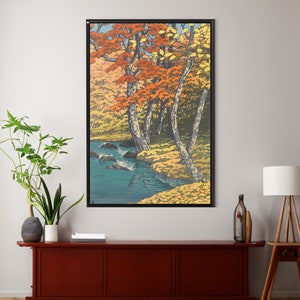 Hasui Kawase Autumn in Oirase Canvas/Poster Wall Art Reproduction