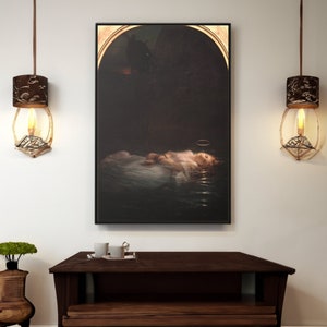 Paul Delaroche The Young Martyr Canvas/Poster Wall Art, Vintage French Art Print, Romanticism Wall Art, Delaroche Reproduction