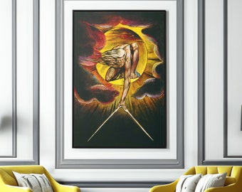 William Blake 'Ancient of Days' Art Print: Mythology Canvas/Poster