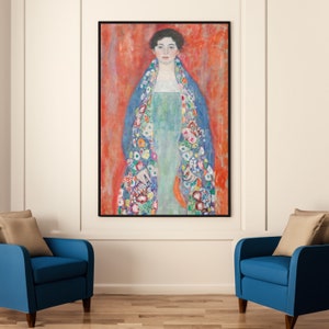 Gustav Klimt Fraulein Lieser Canvas/Poster Wall Art Reproduction, Symbolism Art Nouveau Painting Print