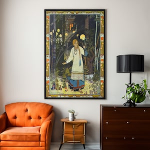 Ivan Bilibin Vasilisa the Beautiful Canvas/Poster Wall Art Reproduction, Russian Art Nouveau Painting Print