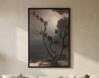 Reproducción en lienzo/póster de Franz Sedlacek: Fantasmas en un árbol.