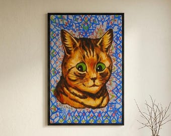 ルイス・ウェイン作「キャロルを歌う猫たち」水彩画ポスター - Etsy 日本
