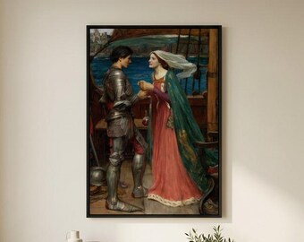 Waterhouse Tristram and Isolde Art Print: Pre-Raphaelite Mythology Canvas/Poster