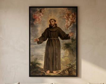 St Francis of Assisi Print Canvas & Poster