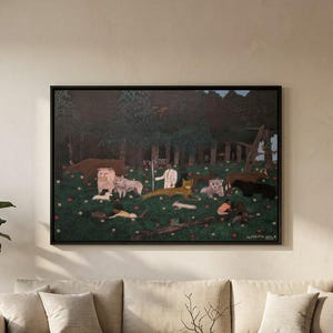 Horace Pippin Holy Mountain III Canvas/Poster Wall Art Reproduction, Naive Painting Print