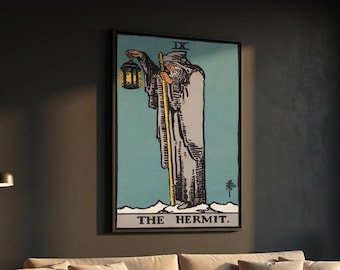 The Hermit Tarot Card Canvas/Poster Wall Art Reproduction