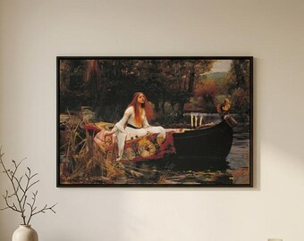 The Lady of Shalott Art Print: Waterhouse Romanticism Canvas/Poster