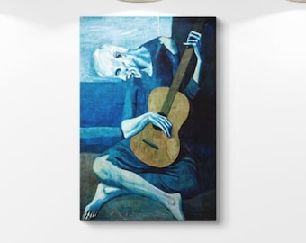 Picasso's "The Old Guitarist" Canvas Art Print