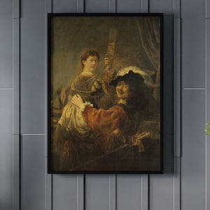 Rembrandt The Prodigal Son in the Brothel Canvas Wall Art, Baroque Art Print, Rembrandt van Rijn, Dutch Golden Age Art, Famous Painting