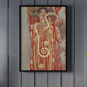 Hygieia (1907) de Gustav Klimt Reproduction d&#39;art sur toile/affiche, impression Art Nouveau, Art mural classique sur toile, cadeau de pendaison de crémaillère