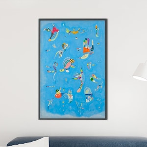 Wassily Kandinsky Sky Blue Canvas Art Reproduction, Kandinsky Poster Print Wall Art, Abstract Wall Decor, Expressionism Canvas Print