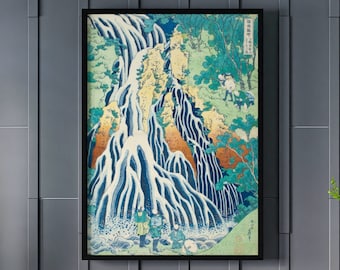 Hokusai Wasserfall Holzschnitt: Japanische Kunstreproduktion