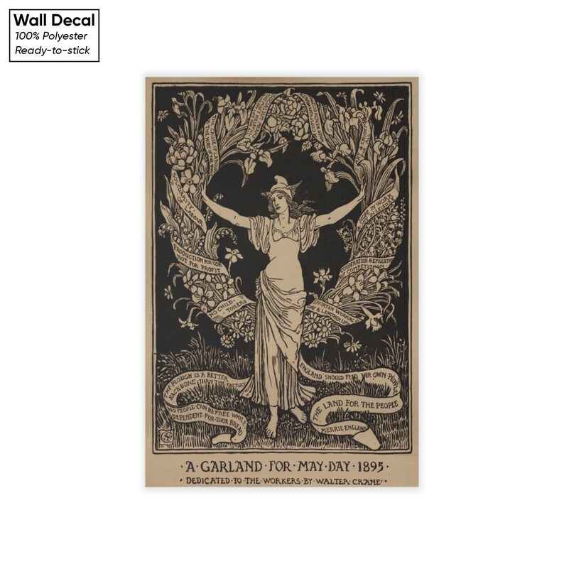 Walter Crane A Garland for May Day Wall Decal