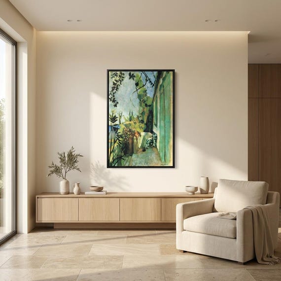 The Terrace St Tropez by Henri Matisse Canvas/Poster Wall Art Reproduction