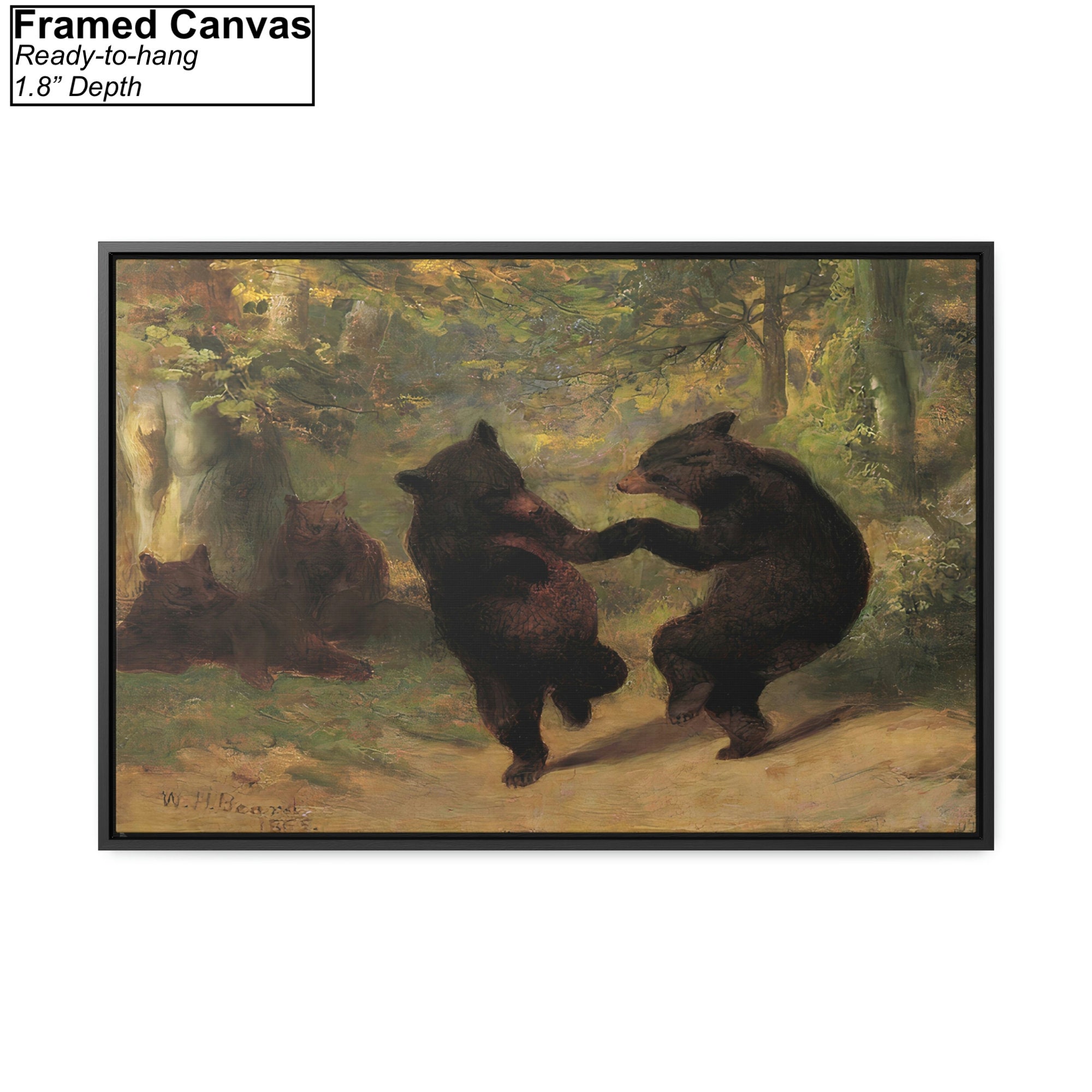 Dancing Bears by William Holbrook Beard Canvas Wall Art