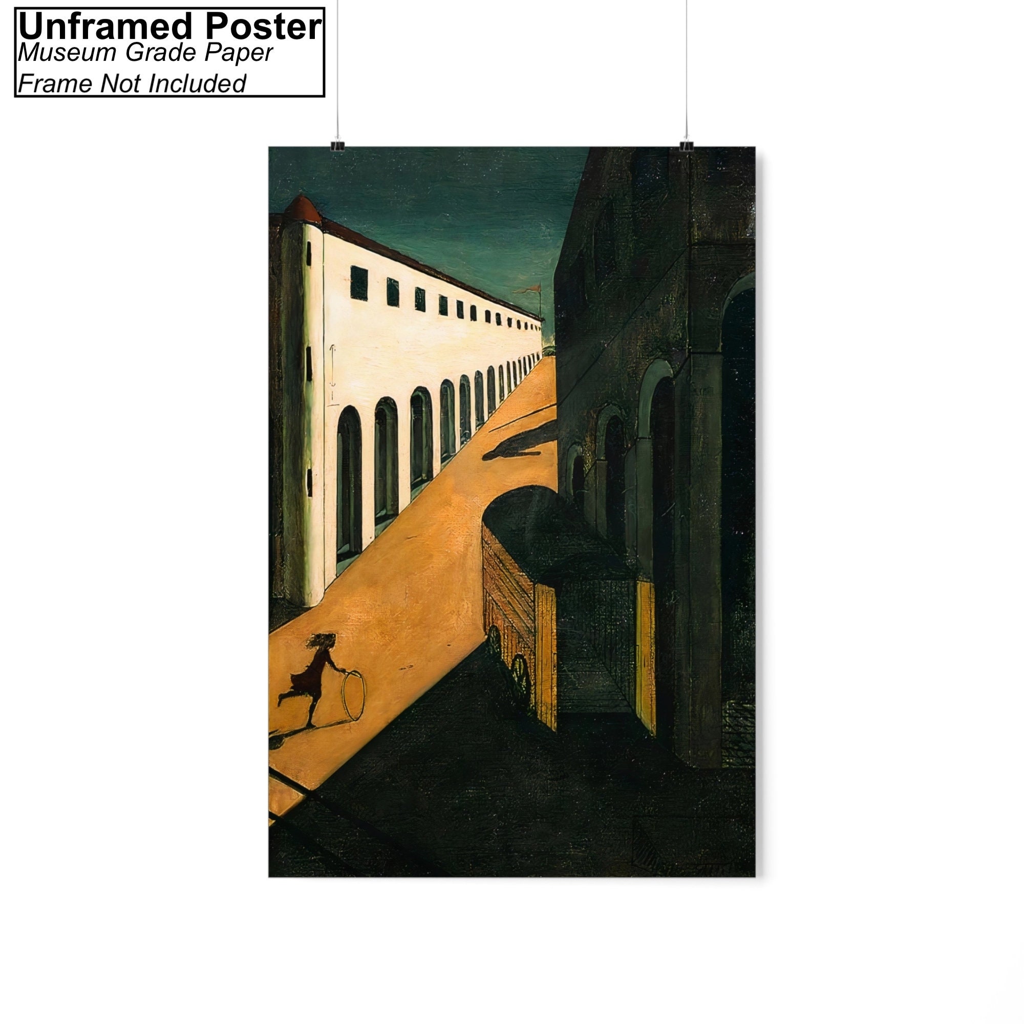 ジョルジョ・デ・キリコ 街路の謎と憂鬱 キャンバス/ポスター 壁アート