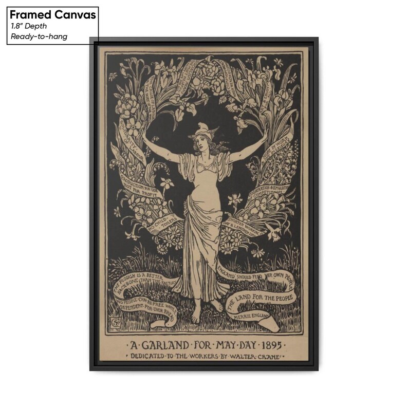 Walter Crane A Garland for May Day Art Framed