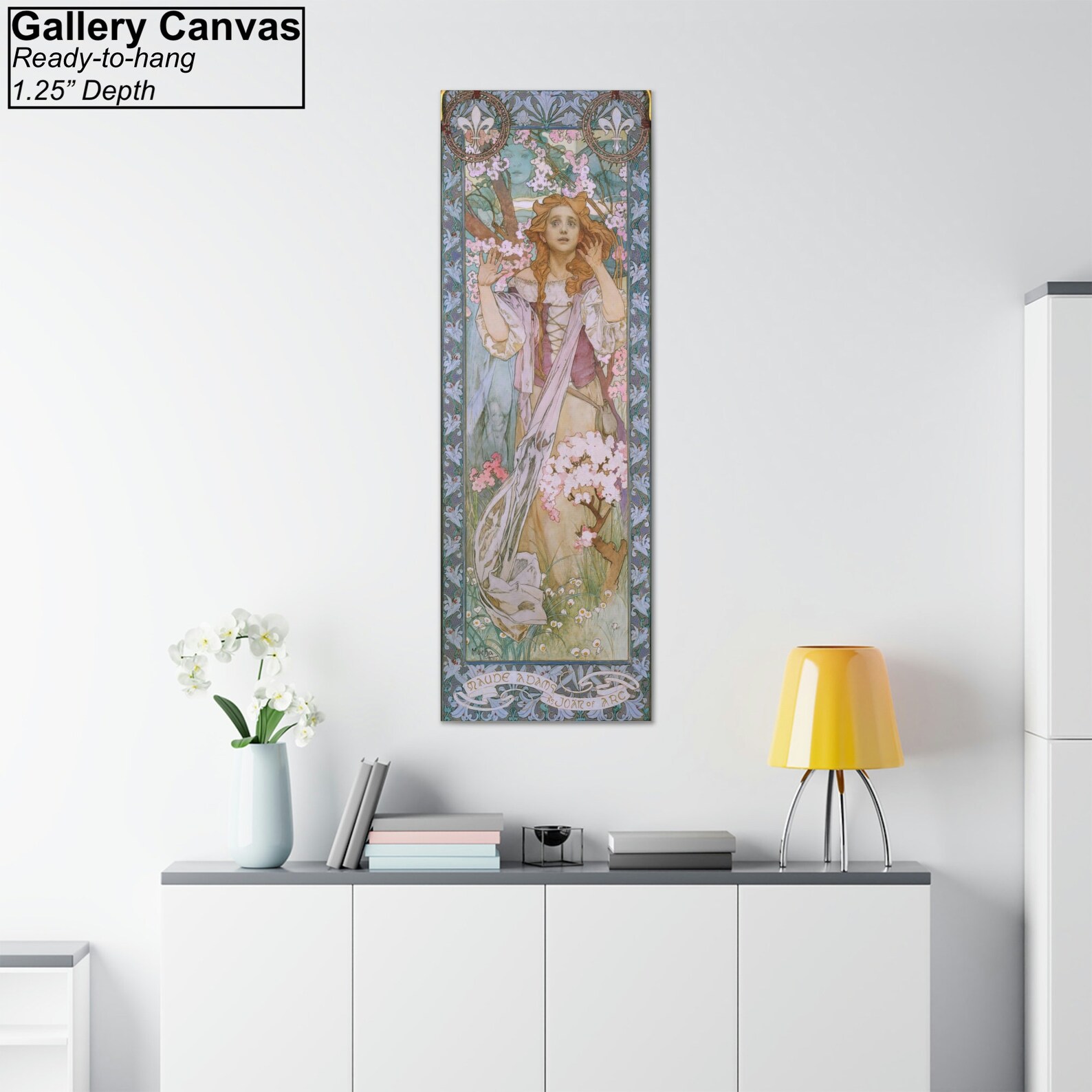 Alphonse Mucha Maud Adams as Joan of Arc Canvas Wall Art - Etsy