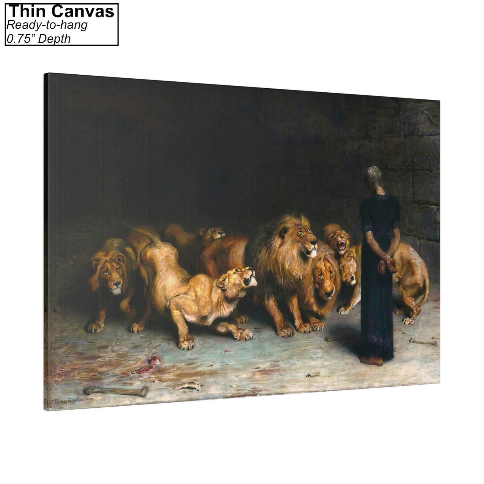 Daniel in the Lions Den by Briton Riviere Canvas/poster Wall Art ...