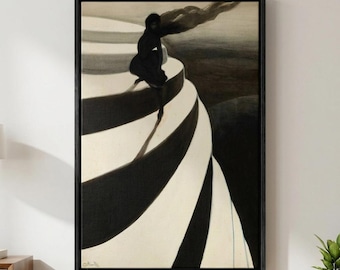 Vertigo Print, 1908 Artwork by Léon Spilliaert, Belgian Symbolist