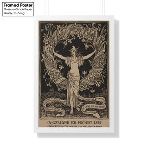 Walter Crane A Garland for May Day Poster Framed