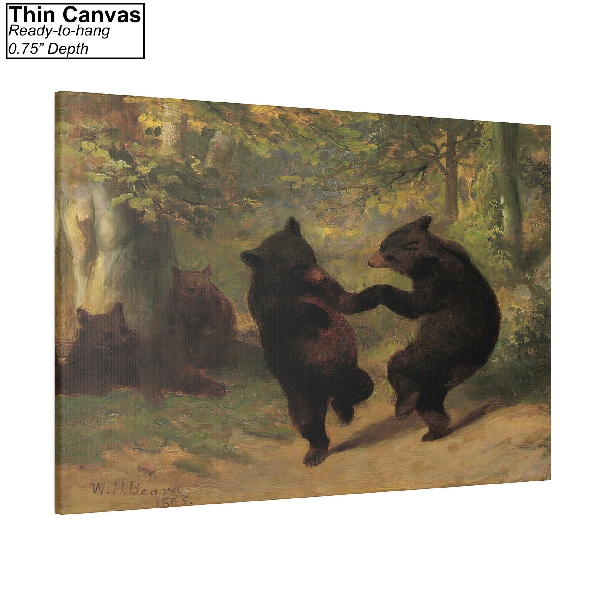 Dancing Bears by William Holbrook Beard Canvas Wall Art