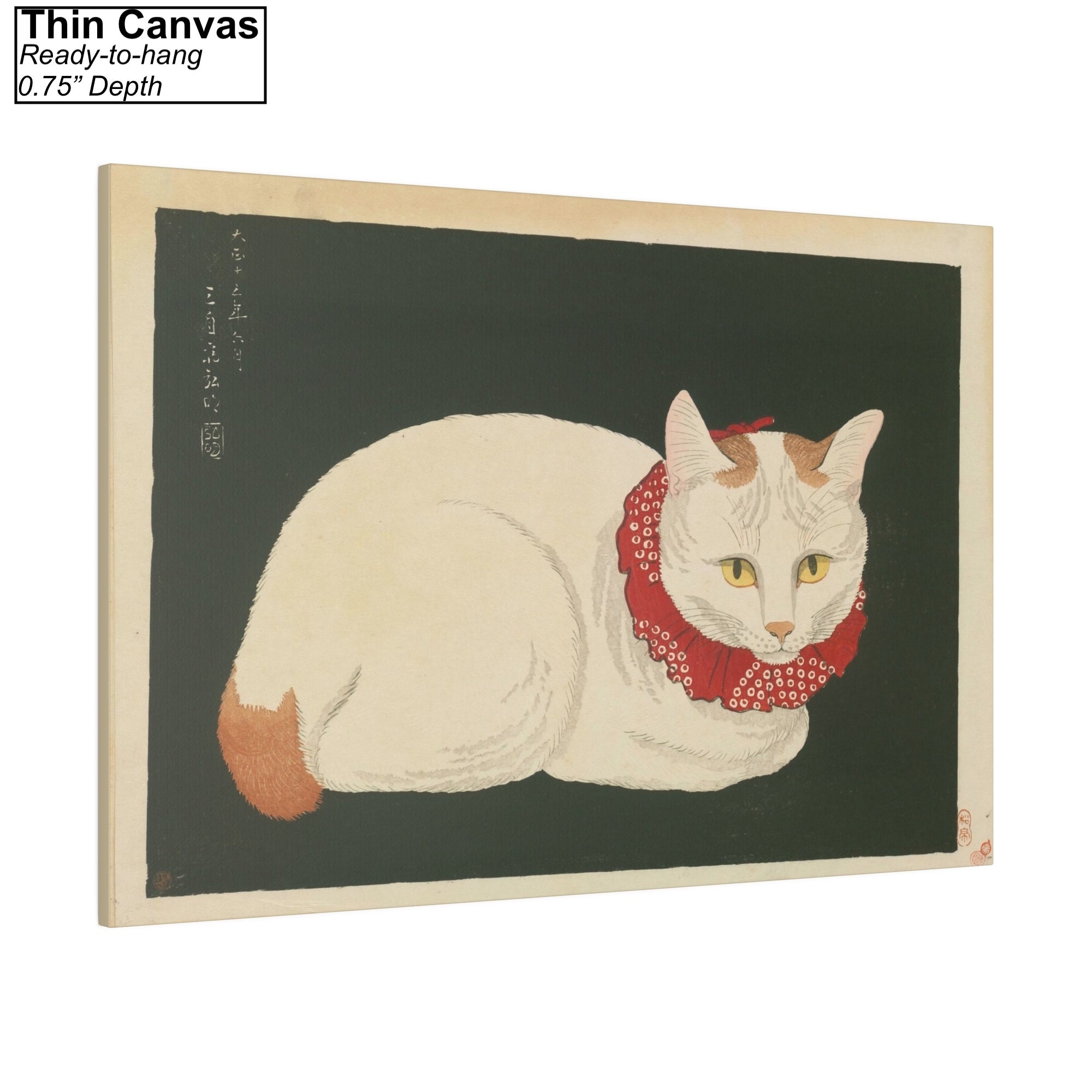 高橋松亭「白猫版画」：日本の木版画複製 - Etsy 日本
