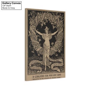 Walter Crane A Garland for May Day Canvas Print