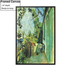 Reproducción de lienzo/póster de La Terraza de Saint Tropez de Henri Matisse Framed Canvas
