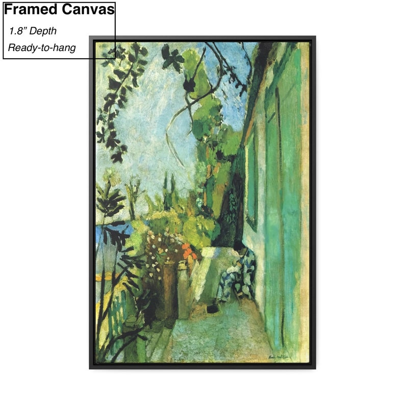 Reproducción de lienzo/póster de La Terraza de Saint Tropez de Henri Matisse Framed Canvas