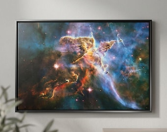 Hubble Space Telescope Nebula Art: Cosmic Cliffs Canvas/Poster