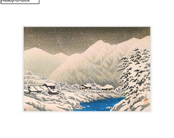 川瀬巴水「日本の冬景色」版画：新版画複製 - Etsy 日本