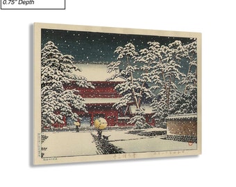 川瀬巴水 増上寺雪景色版画 新版画 - Etsy 日本