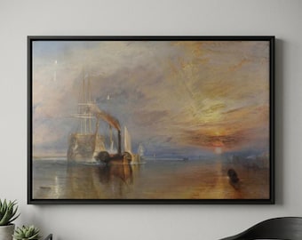 J. M. W. ターナー - 緋色の夕焼け（古典ロマン派絵画の高解像度