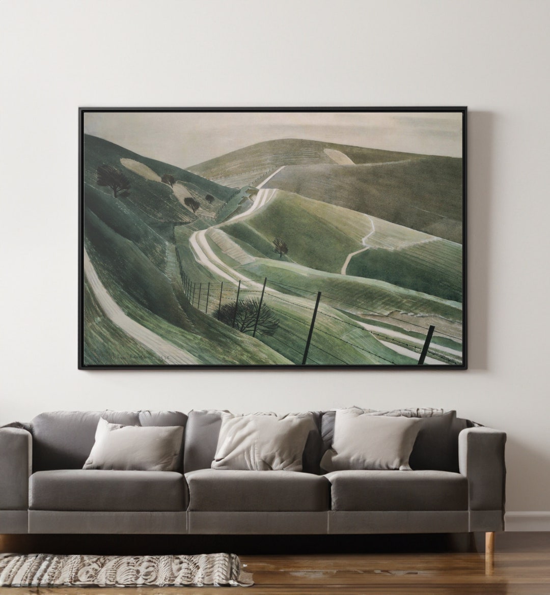 Chalk Paths by Eric Ravilious Canvas/poster Wall Art Reproduction ...