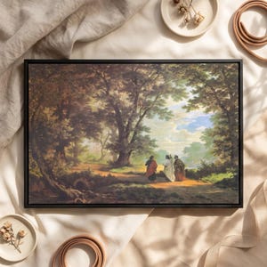 Catholic Wall Art Reproduction, Robert Zund Road to Emmaus Canvas Print, Religious Poster
