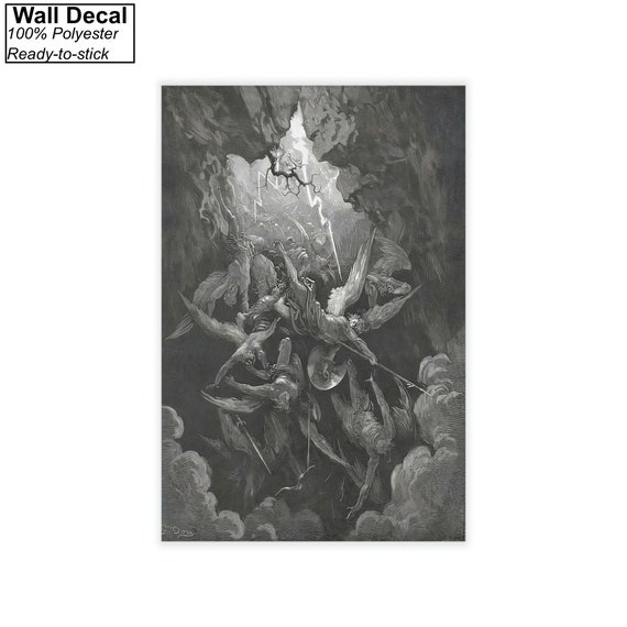 Gustave Dore Paradise Lost Art Print: Hell at Last, Black and