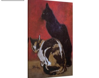 テオフィル・スタンラン作「2匹の猫」キャンバス/ポスター ウォール