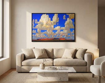 Maynard Dixon Cloud World Art Print: Western Tonalism Canvas