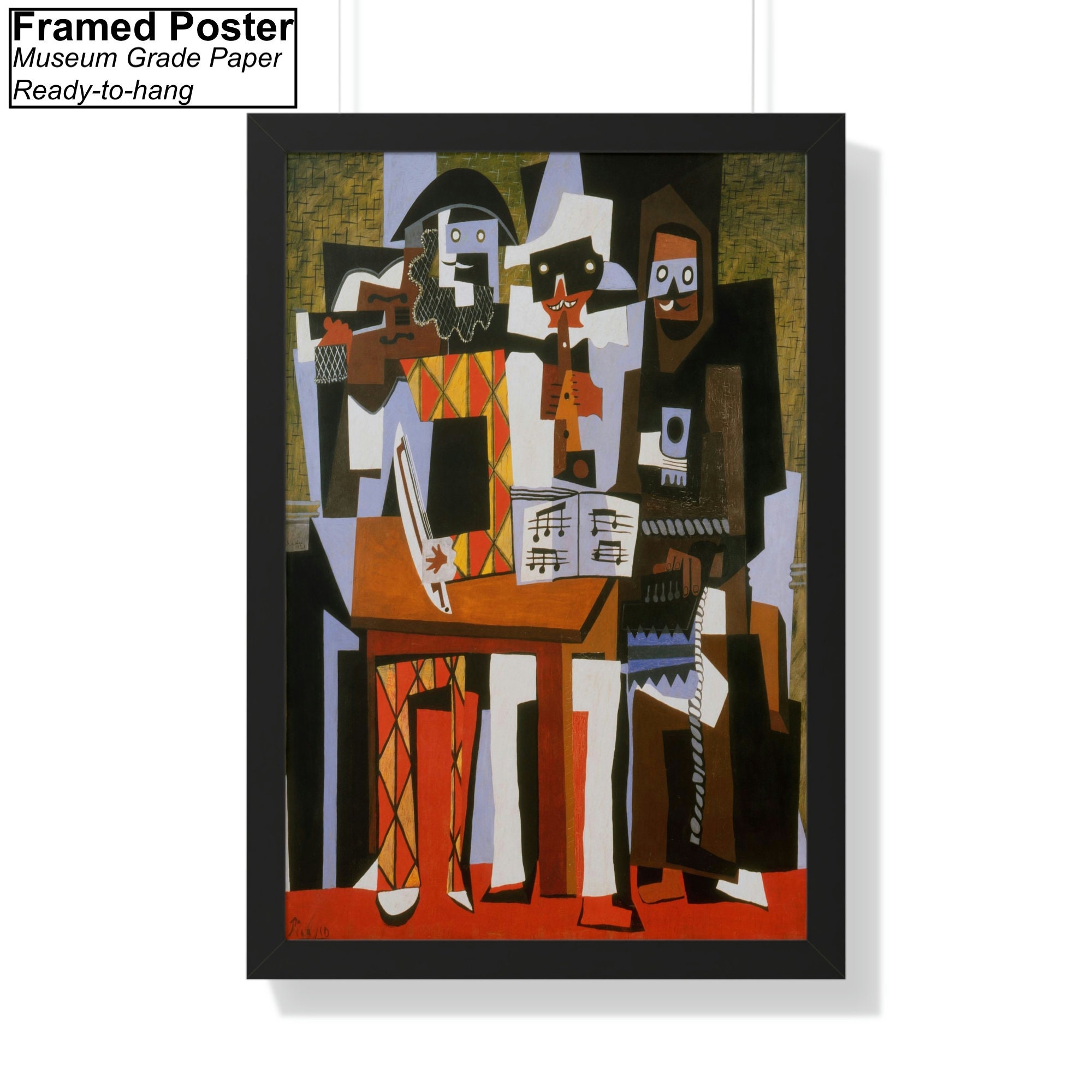 Three Musicians by Pablo Picasso Canvas Wall Art Reproduction