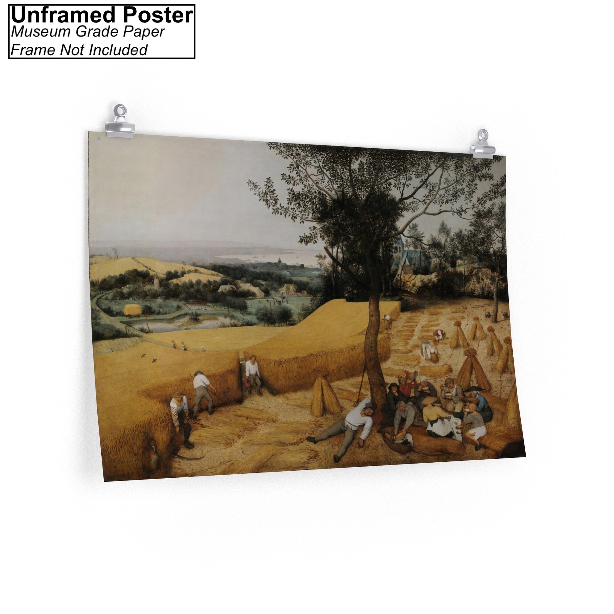 Reproduction Sur Toile Ou Poster : La Moisson De Pieter Bruegel L'Ancien, Made In Italy