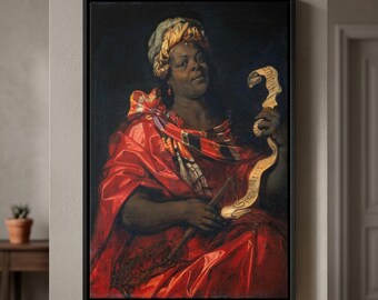 Van den Hoecke Sibylla Agrippina Canvas/Poster Wall Art Reproduction, Mythological Painting Print Framed
