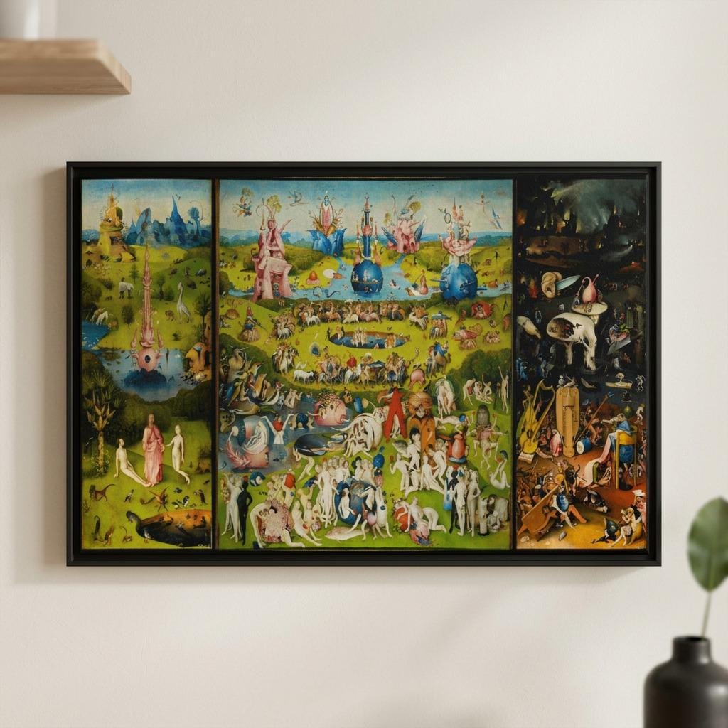 The Garden of Earthly Delights Canvas Wall Art Reproduction