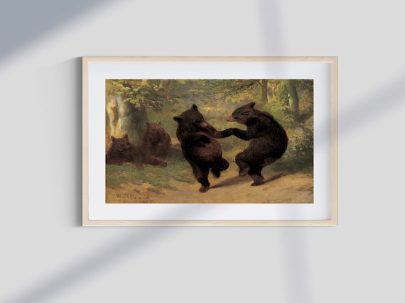 Dancing Bears by William Holbrook Beard Canvas Wall Art
