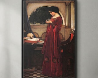 The Crystal Ball - John William Waterhouse - Romanticism Art Print